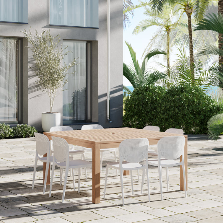 Lark Manor Alyisa Square 8 Person Outdoor Dining Set Wayfair